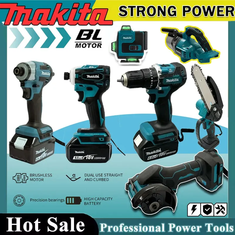 Power Tools Total - Kit d'outils électriques sans fil Makita,