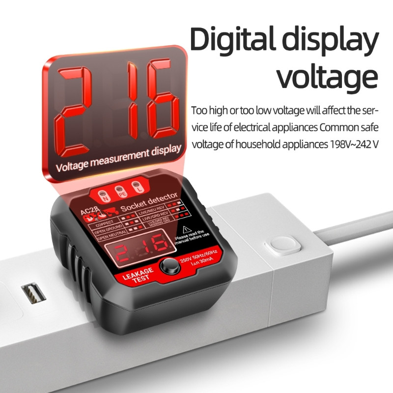 Power Tools Voltage - ANENG-Détecteur de prise de courant AC28,