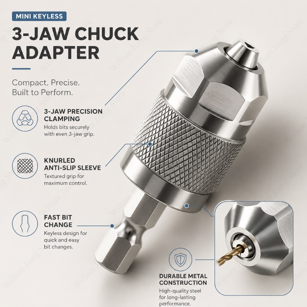 Adaptateur de mandrin à 3 mors - Power Tools For Woodworking avis et prix